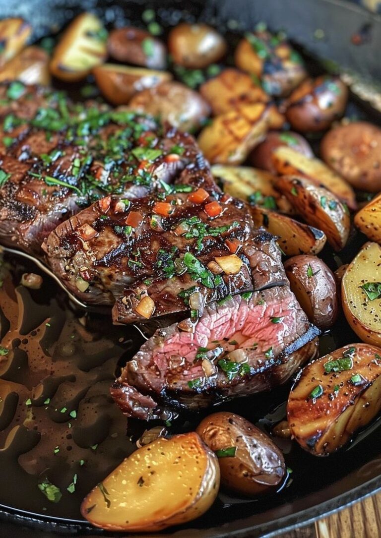 Savory Garlic Butter Steak And Potatoes Skillet Recipe