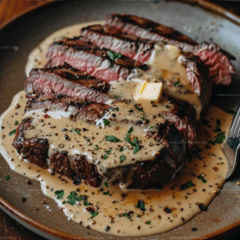 Seared Filet Mignon with Shallot Peppercorn Cream Sauce Recipe