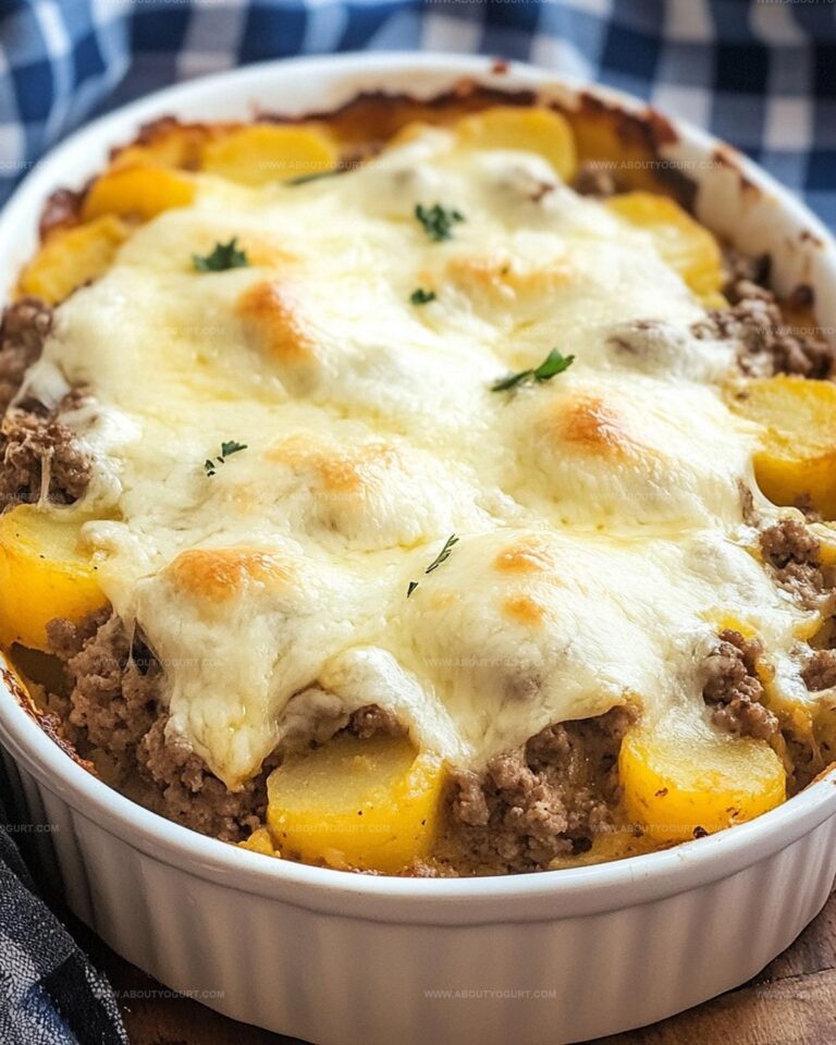 Cheesy Hamburger Potato Casserole Recipe