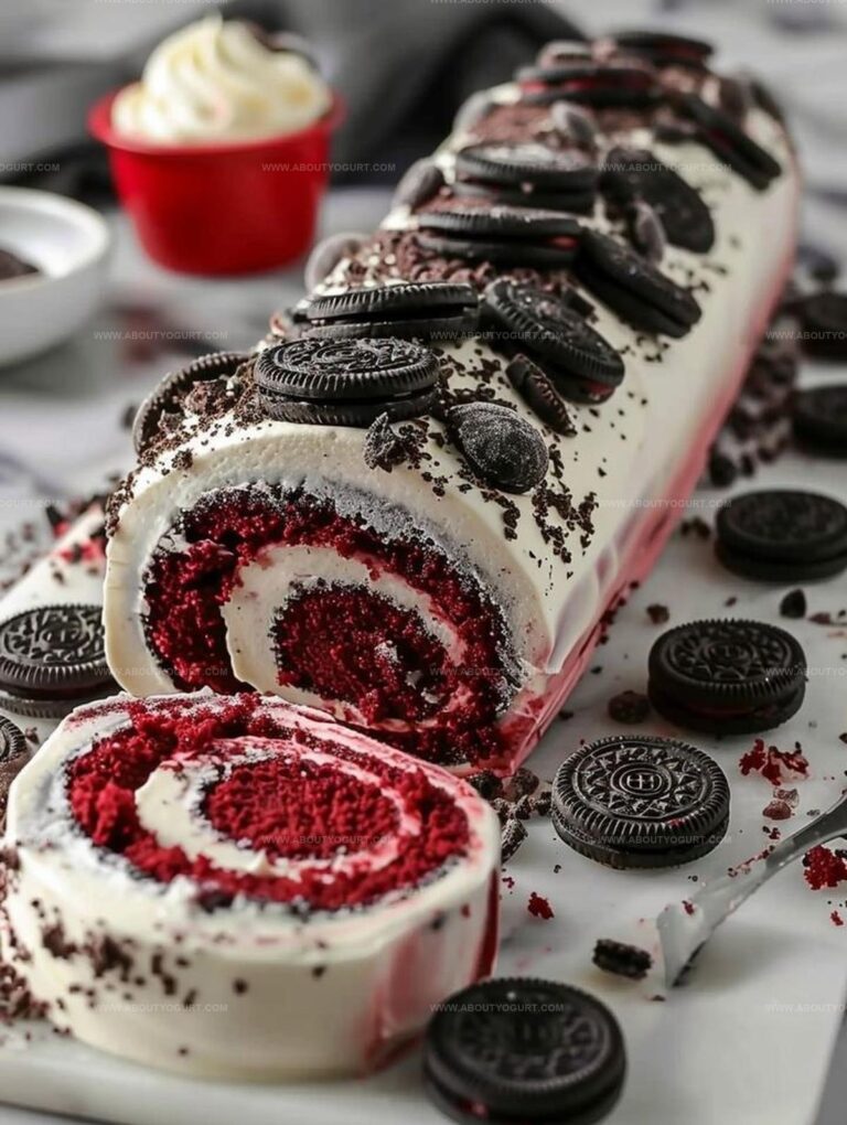 Red Velvet Oreo Cake Roll Explosion Recipe