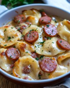 Sturdy Crockpot Pierogi Casserole with Kielbasa Recipe