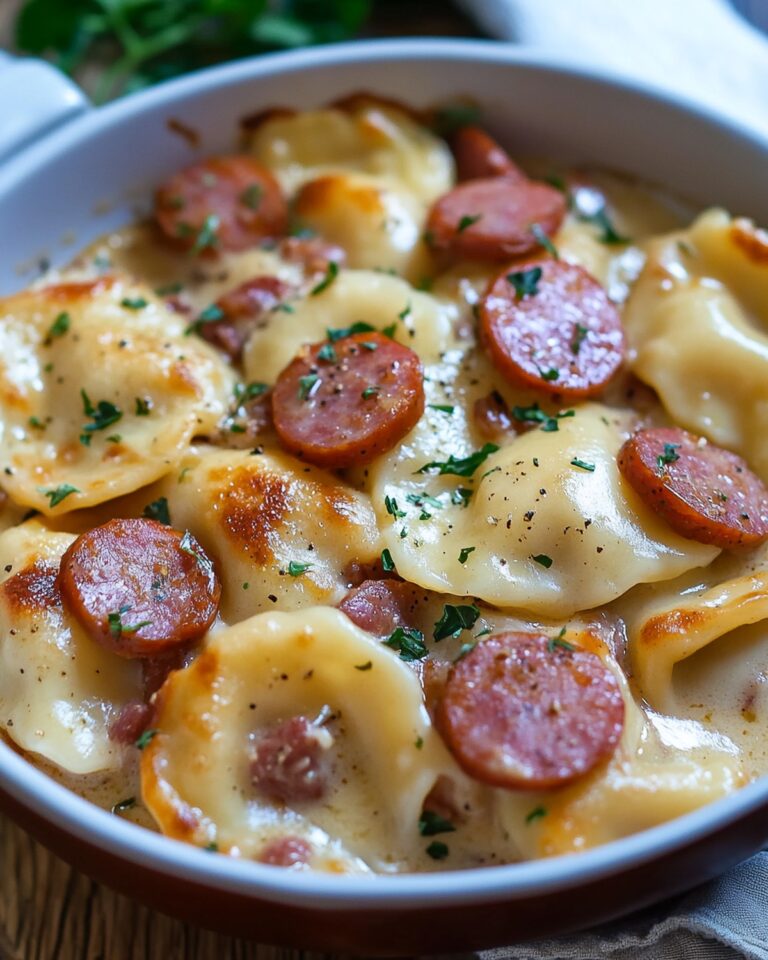 Sturdy Crockpot Pierogi Casserole with Kielbasa Recipe