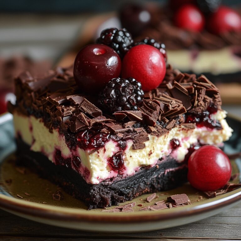 Chocolate Cherry Cheesecake Bars Recipe