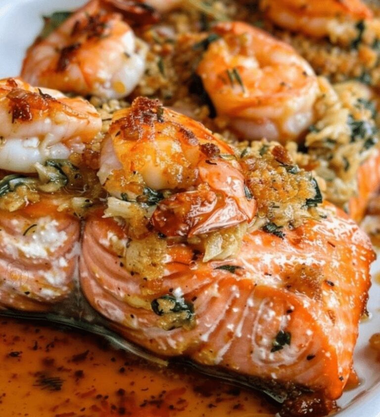 Crab and Shrimp Stuffed Salmon Recipe