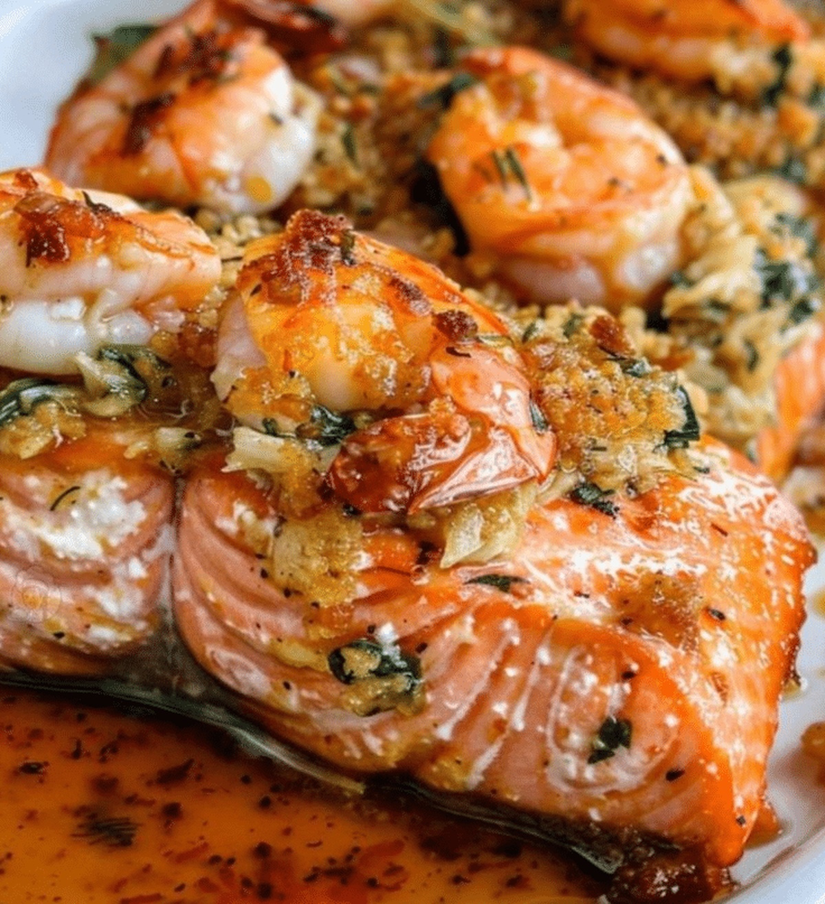 Crab and Shrimp Stuffed Salmon Recipe
