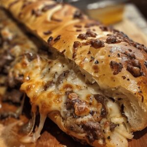 Mozzarella Cheesesteak Stromboli Recipe