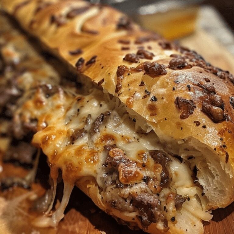 Mozzarella Cheesesteak Stromboli Recipe