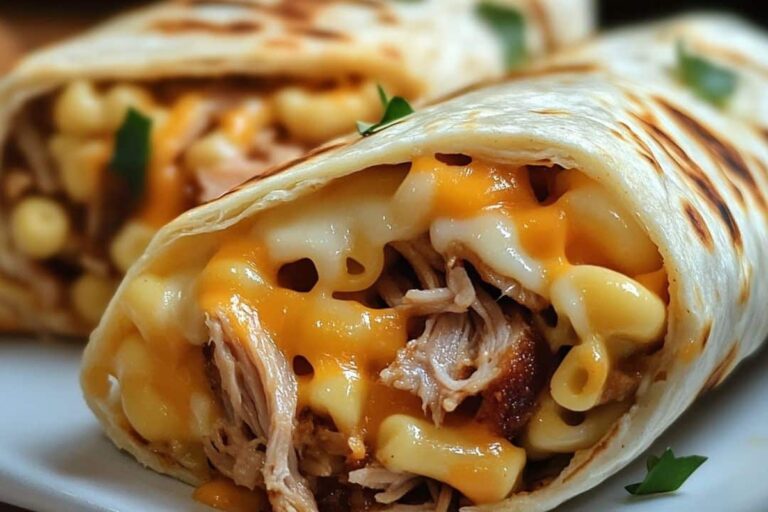Pulled Pork Mac N Cheese Stuffed Wrap Recipe
