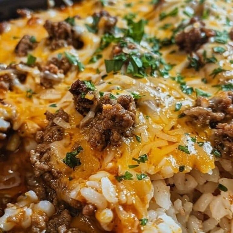 Cheesy Ground Beef and Rice Casserole Recipe