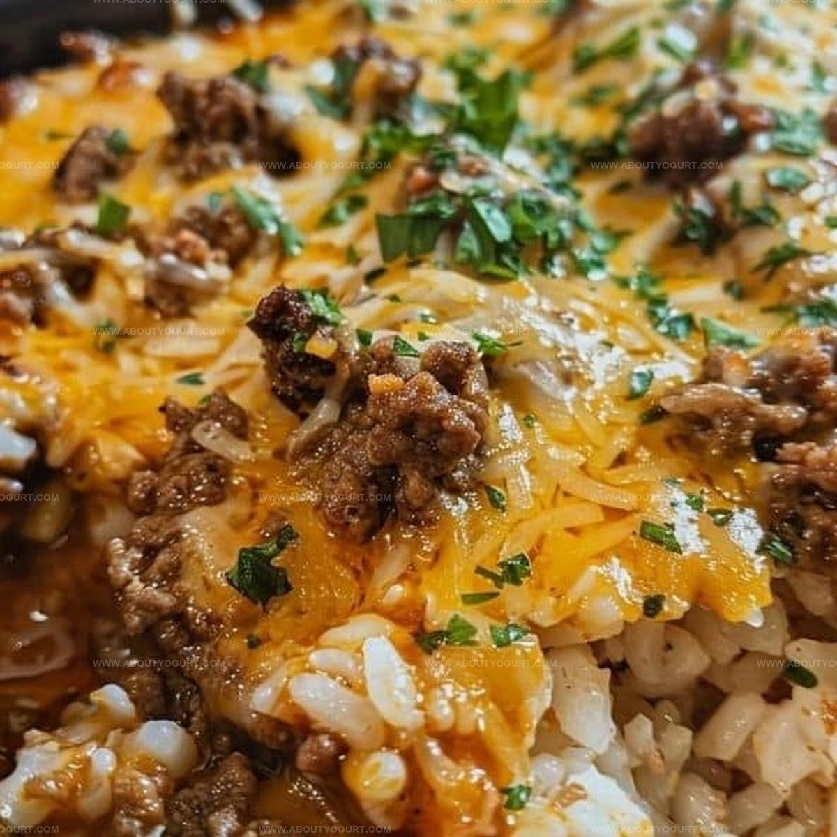 Cheesy Ground Beef and Rice Casserole Recipe