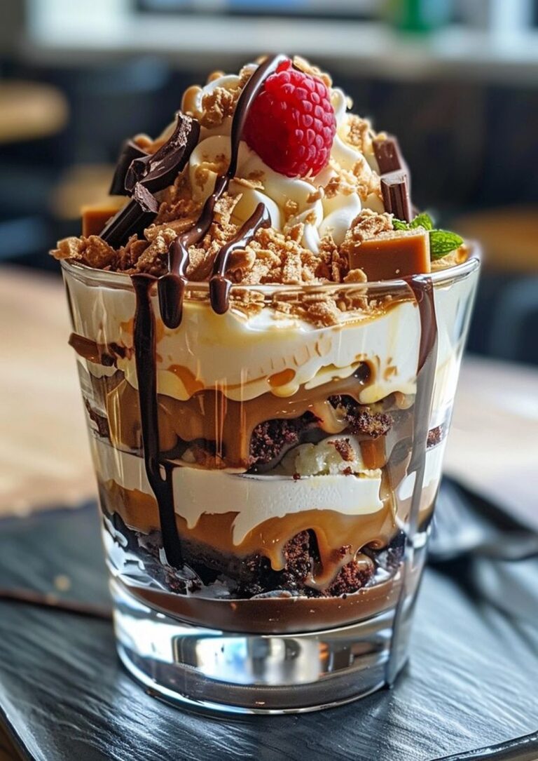 Caramel Cheesecake Brownie Trifle Recipe