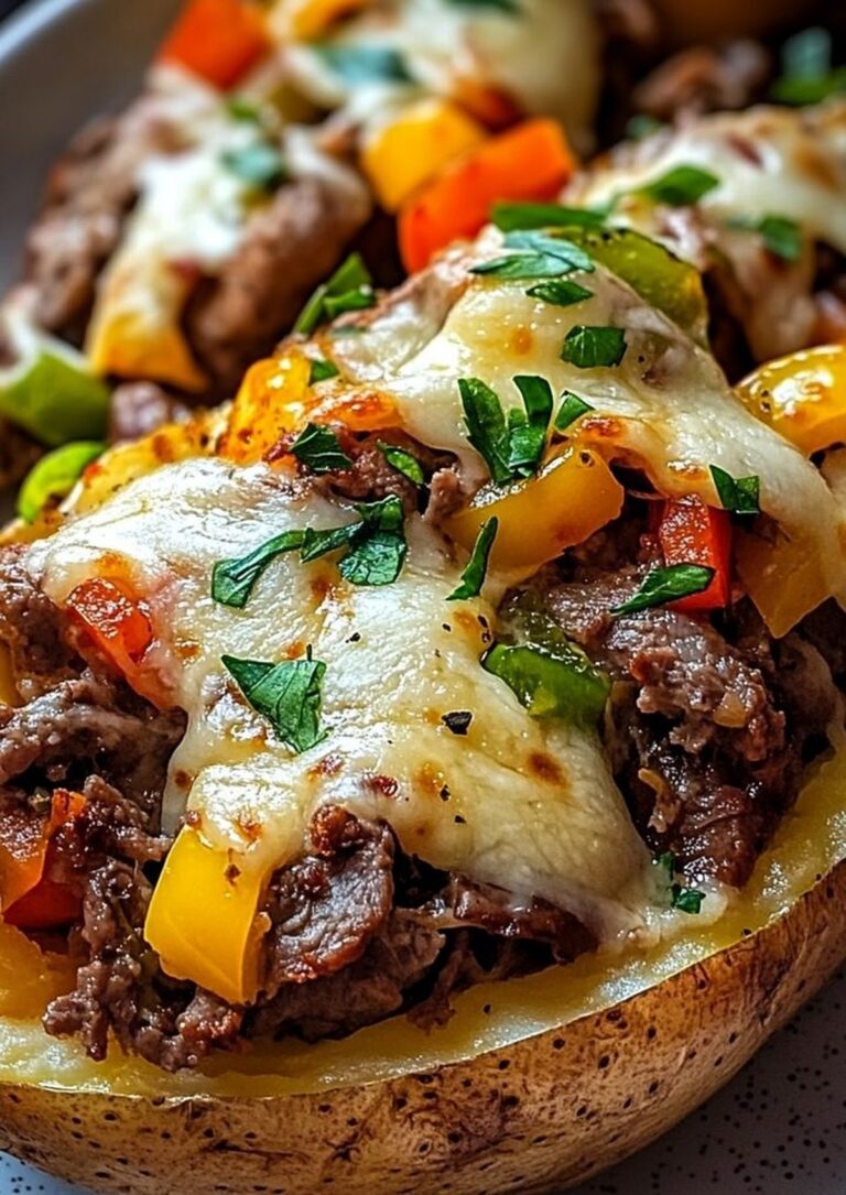 Philly Cheesesteak Baked Potato Recipe
