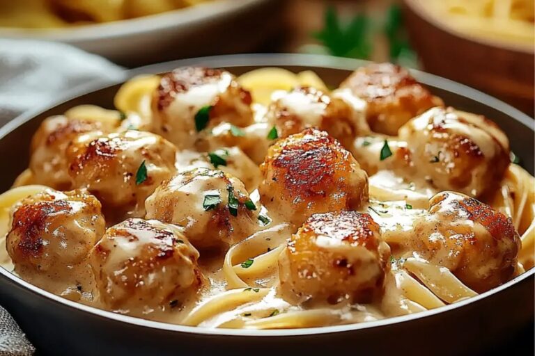 Garlic Butter Chicken Bites With Creamy Parmesan Pasta Recipe