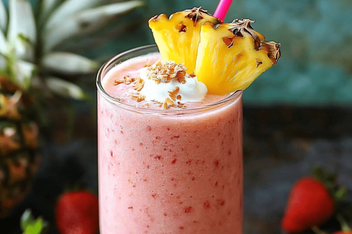 Strawberry Pina Colada Smoothie Recipe