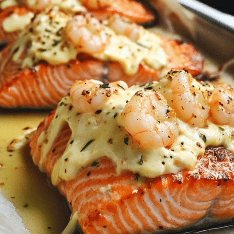 Gourmet Mozzarella and Shrimp Stuffed Salmon Fillets Recipe