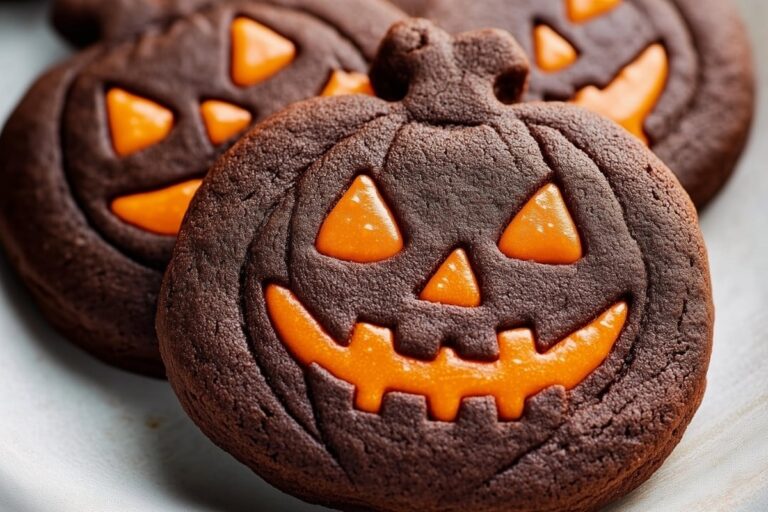 Jack-o-Lantern Chocolate Sugar Cookies Recipe