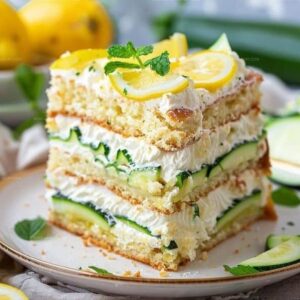 Lemon Zucchini Cake With Cream Cheese Filling Recipe