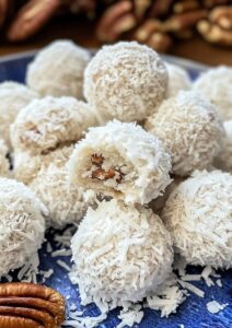 No-Bake Coconut Pecan Snowball Cookies Recipe