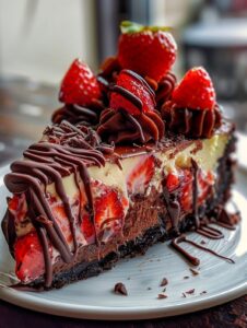 Chocolate Strawberry Swirl Cheesecake Recipe