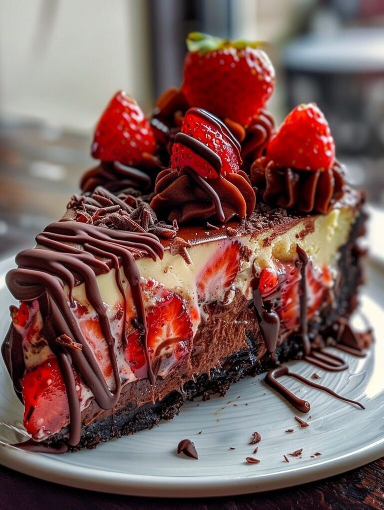 Chocolate Strawberry Swirl Cheesecake Recipe
