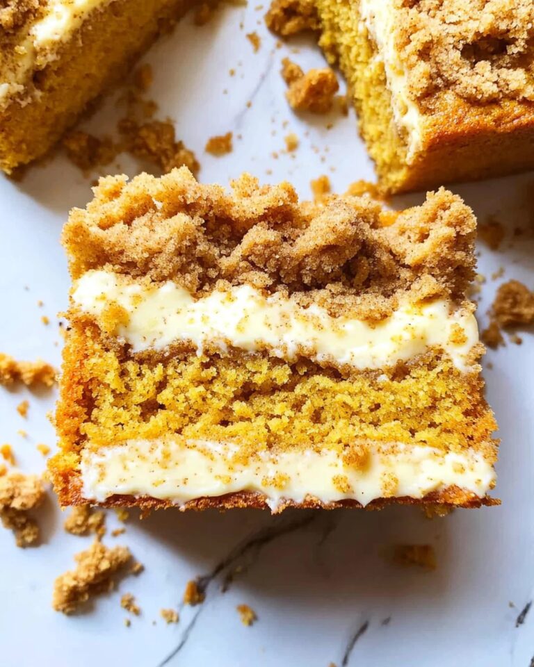 Pumpkin Crumb Cake with Cream Cheese Filling Recipe
