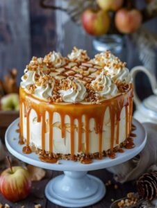Caramel Apple Cheesecake Cake Recipe