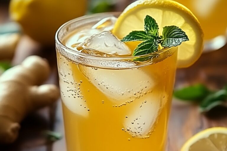 Lemon Ginger Iced Green Tea With Honey Recipe