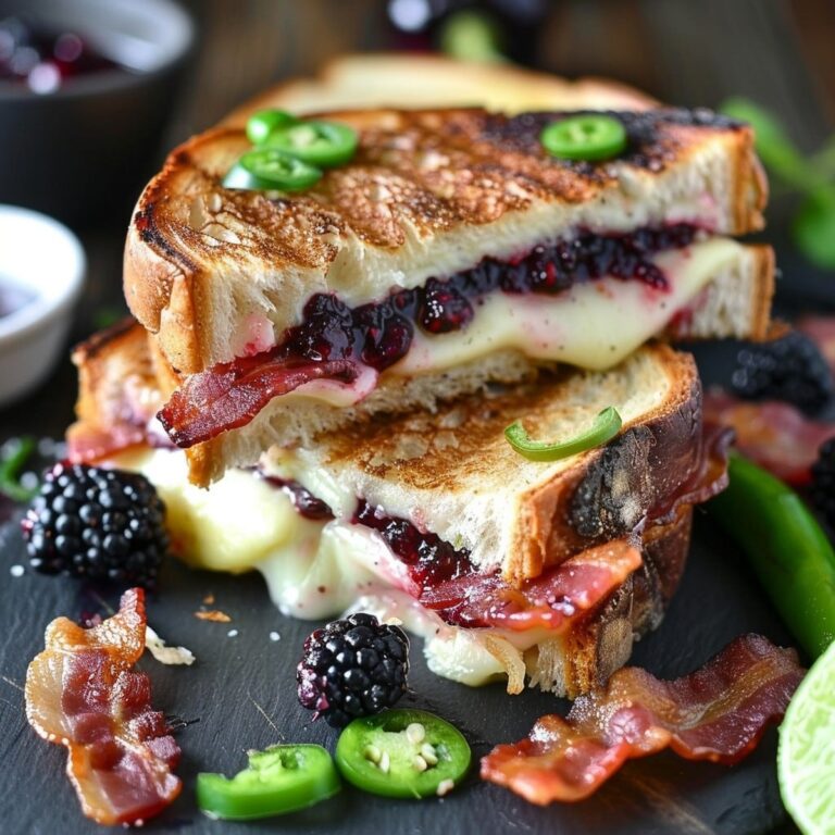 blackberry bacon grilled cheese Recipe
