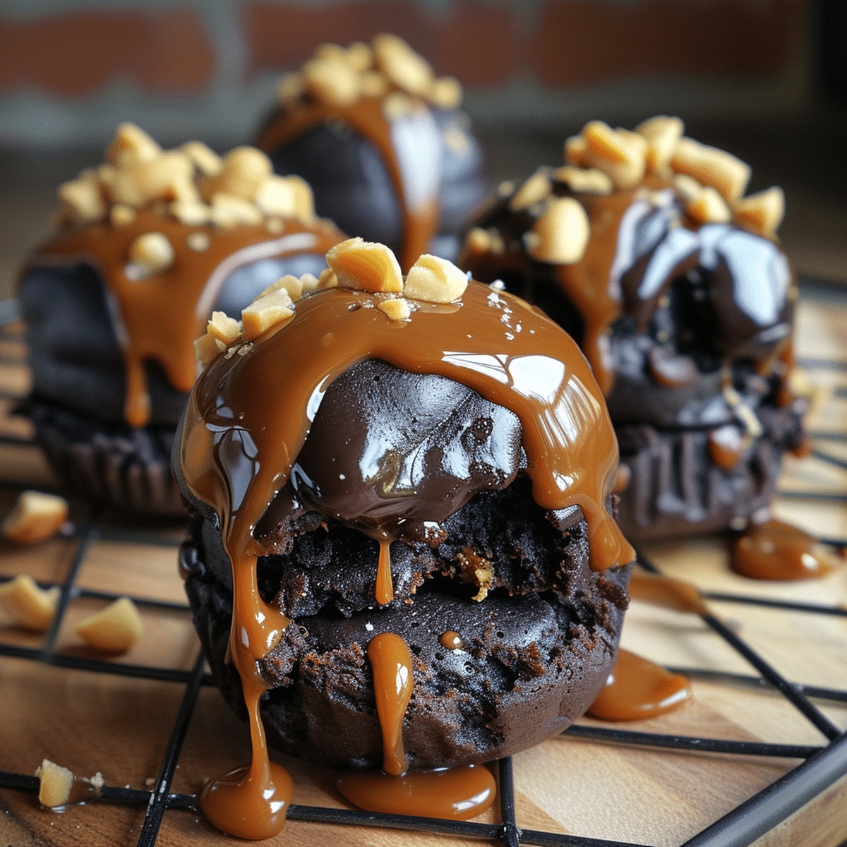 Samuels Salted Caramel Peanut Brownie Bombs Recipe