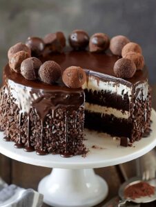 Truffle-Topped Chocolate Cake Recipe