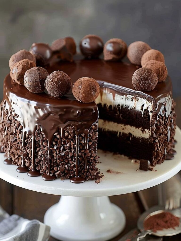 Truffle-Topped Chocolate Cake Recipe