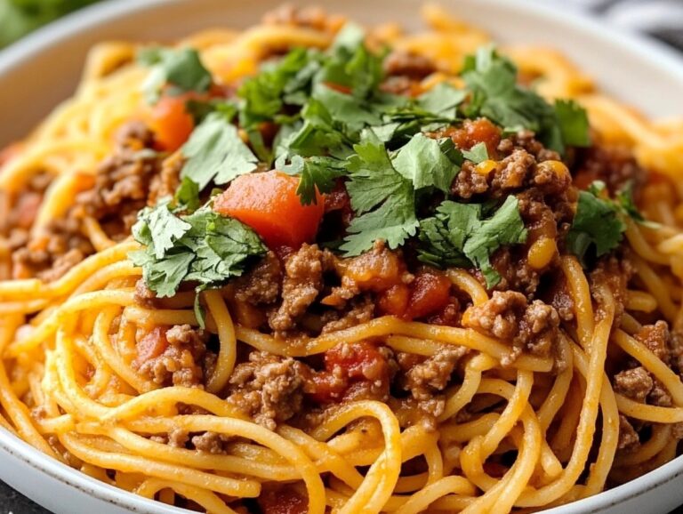 Crockpot Taco Spaghetti Recipe