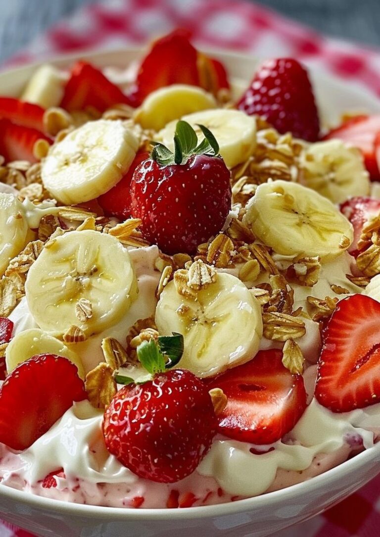 Strawberry Banana Cheesecake Salad Recipe