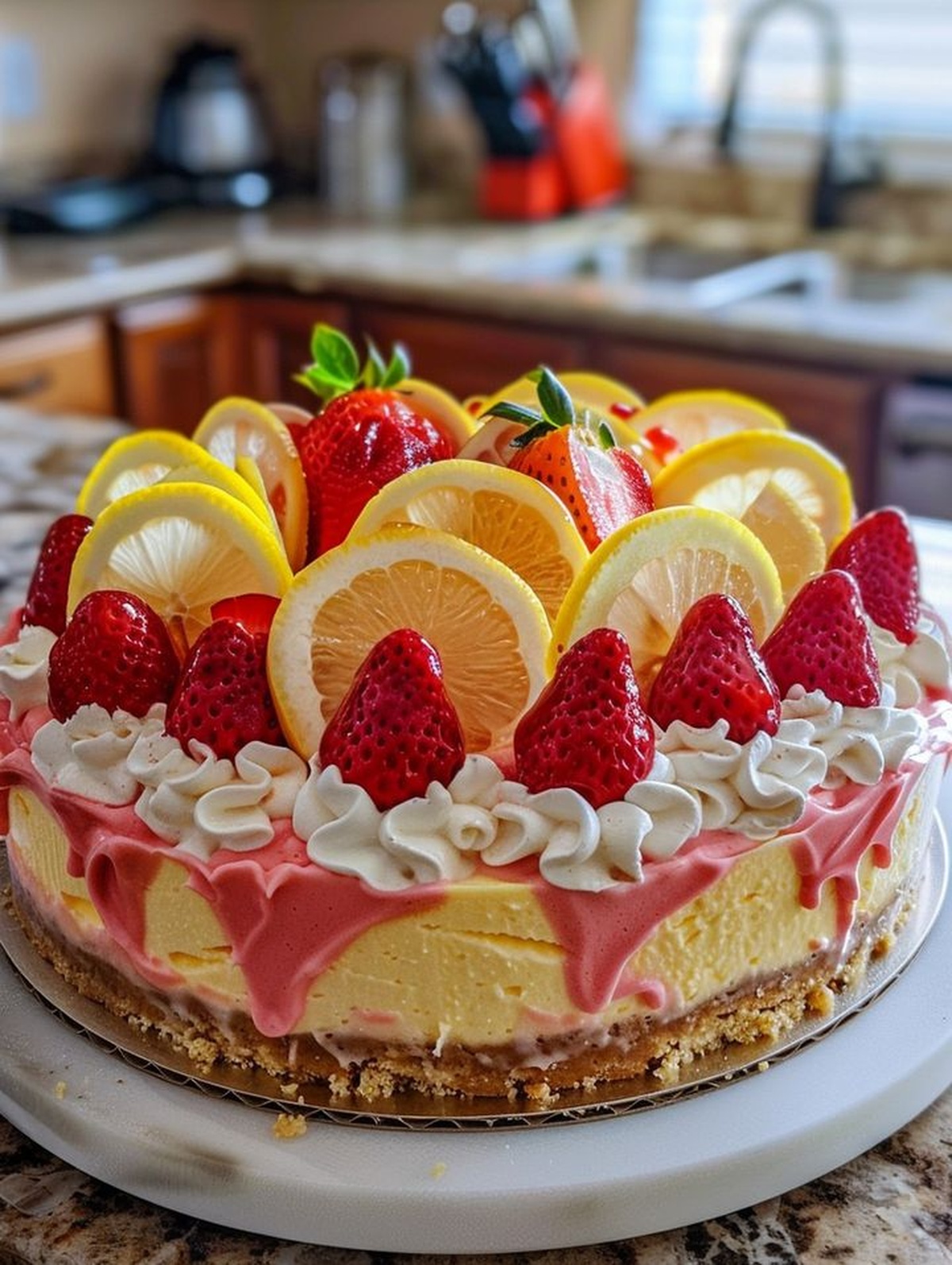 Strawberry Lemonade Cheesecake Recipe
