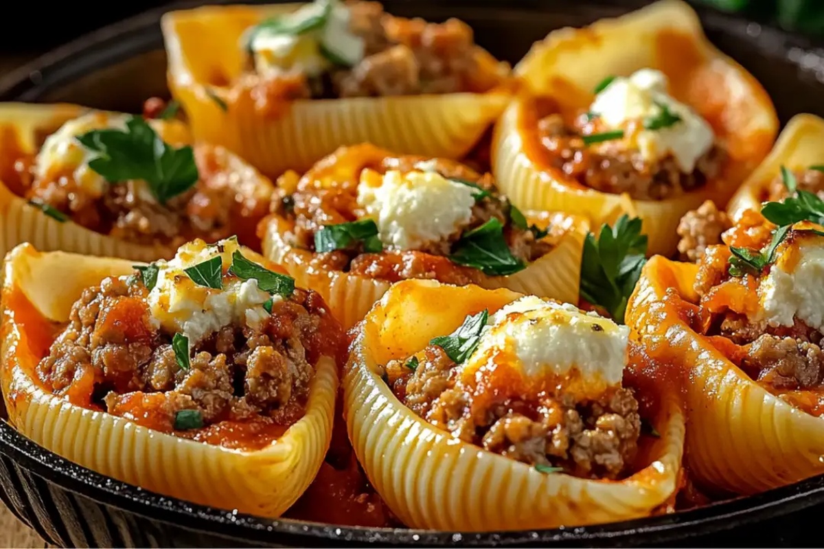 Beef-Stuffed Shells With Creamy Ricotta Filling Recipe
