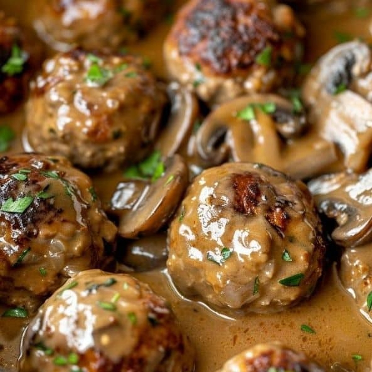 Salisbury Steak Meatballs With Mushroom Gravy Recipe