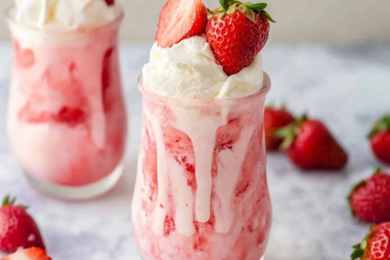 Strawberry Ice Cream Float Recipe