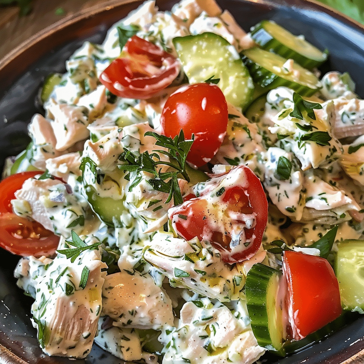 Zesty Tzatziki Chicken Salad Recipe