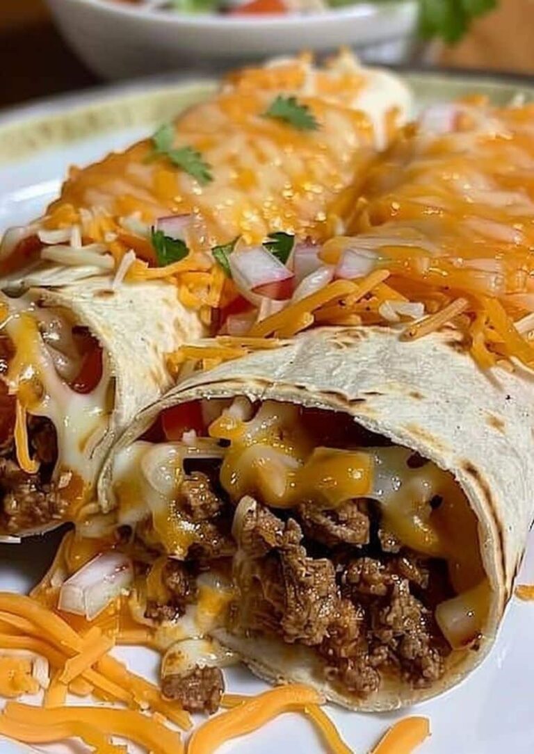 Cheesy Beef Burritos Recipe