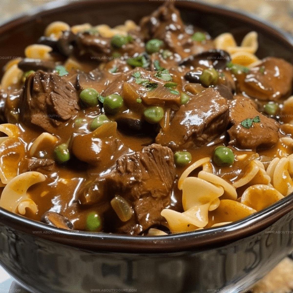 Tremendous Crockpot Beef Tips & Noodles Recipe