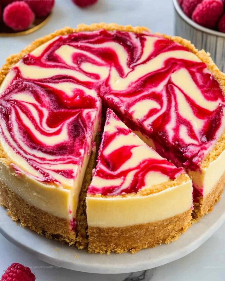 Raspberry Swirl Lemon Cheesecake Recipe