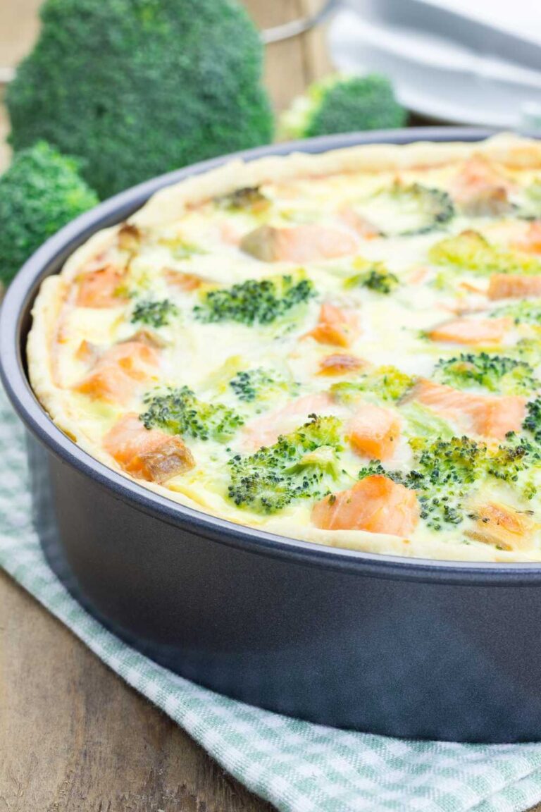 Salmon And Broccoli Quiche Recipe