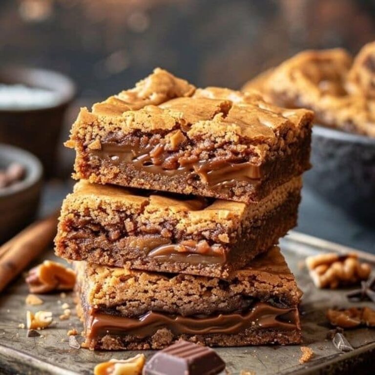 Fudgy Dairy Milk Caramel Blondies Recipe