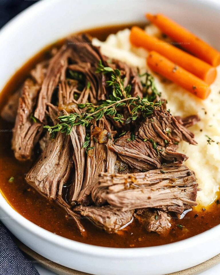 Slow Cooker Garlic Herb Pot Roast Recipe