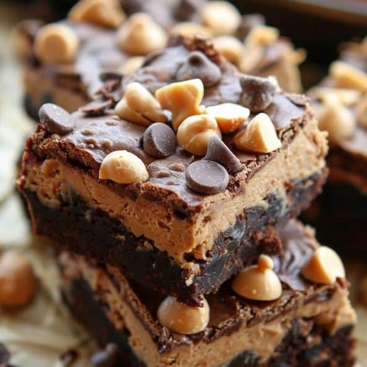 Fudgy Peanut Butter Brownies Recipe