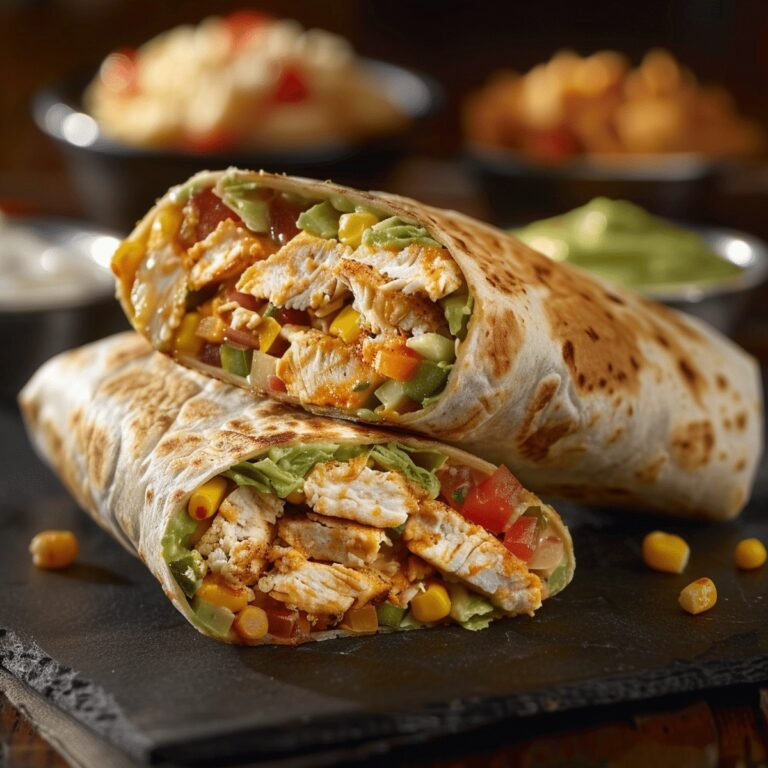 Crunchy Southwestern Chicken Wrap Recipe