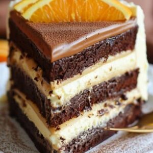 Chocolate Orange Cheesecake Layer Cake Recipe
