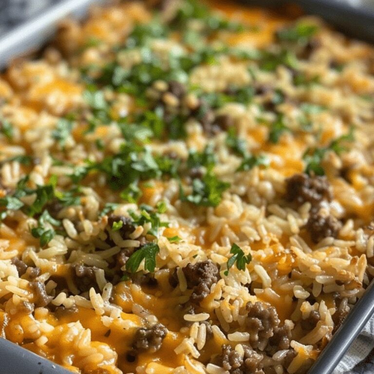 Cheesy Hamburger Rice Casserole Recipe
