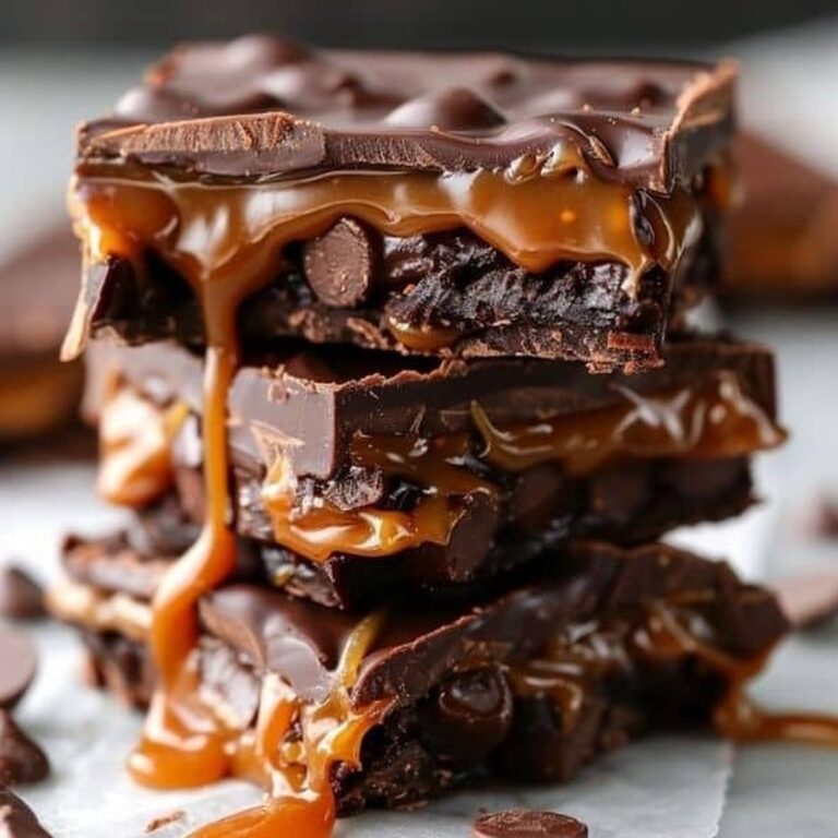 Gooey Caramel Chocolate Crunch Bars Recipe
