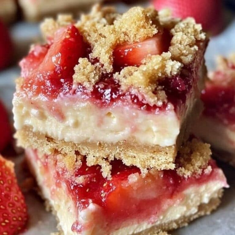 Strawberry Crumble Cheesecake Bars Recipe